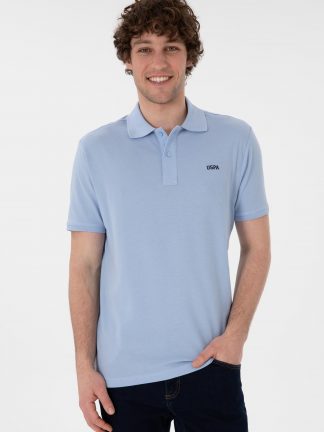 پولوشرت مردانه آبی روشن یو اس پولو