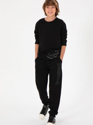 شلوار راحتی پسرانه مشکی یو اس پولو