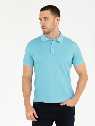 پولوشرت مردانه آبی روشن پیرکاردین