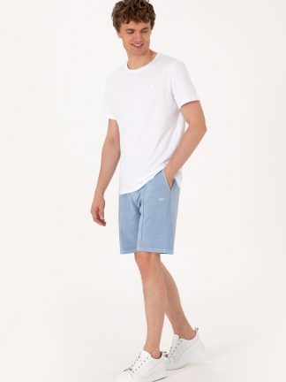 شلوارک مردانه آبی یو اس پولو