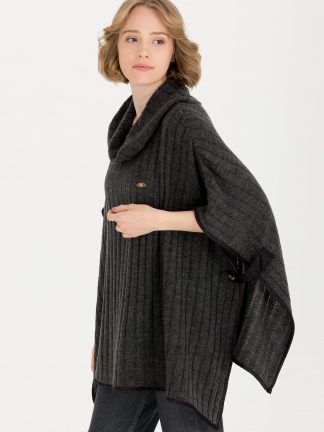 ژاکت زنانه خاکستری تیره یو اس پولو