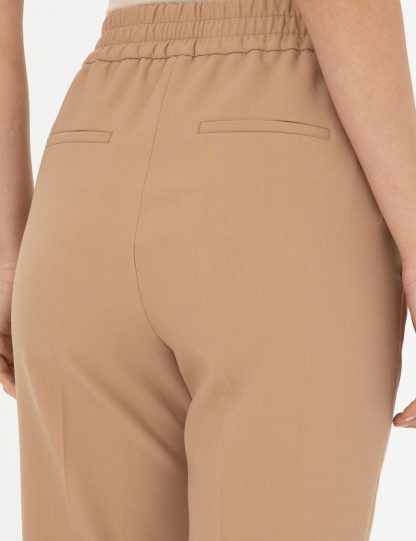 شلوار پارچه ای زنانه بژ پیرکاردین