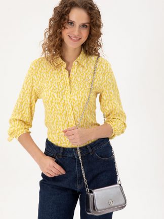 کیف زنانه خاکستری تیره یو اس پولو