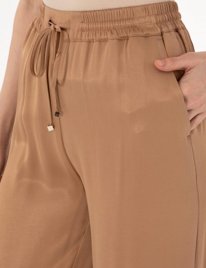 شلوار پارچه ای زنانه قهوه ای پیرکاردین