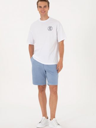 شلوارک مردانه آبی یو اس پولو