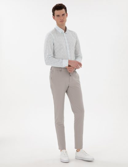 شلوار پارچه ای مردانه خاکستری پیرکاردین
