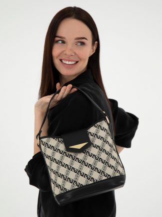 کیف دوشی زنانه طوسی پیرکاردین