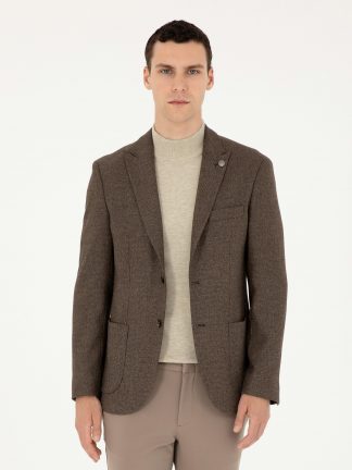 کت مردانه قهوه ای پیرکاردین