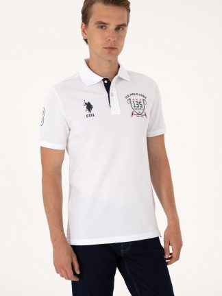 پولوشرت مردانه سفید یو اس پولو