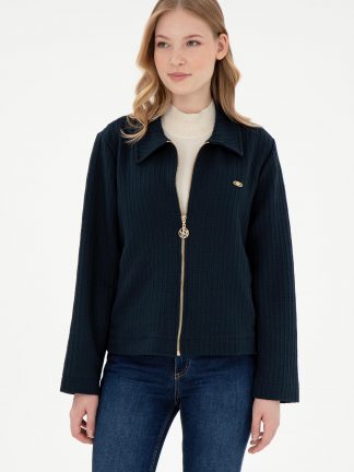 سویشرت زنانه سرمه ای یو اس پولو