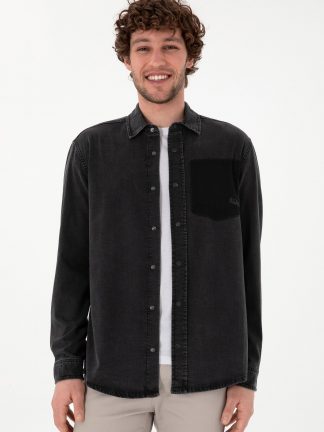 پیراهن مردانه مشکی یو اس پولو