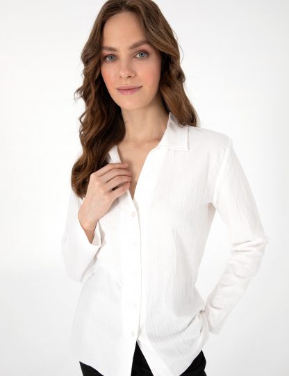 شومیز زنانه سفید پیرکاردین