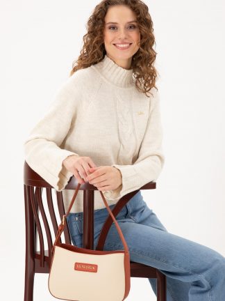 کیف زنانه کرم یو اس پولو