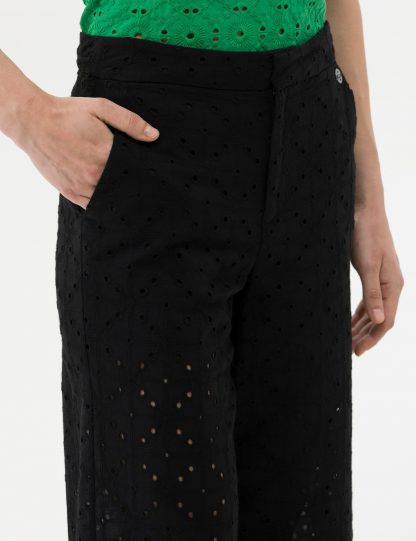 شلوار پارچه ای زنانه مشکی پیرکاردین