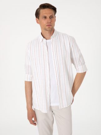 پیراهن مردانه مرجانی پیرکاردین