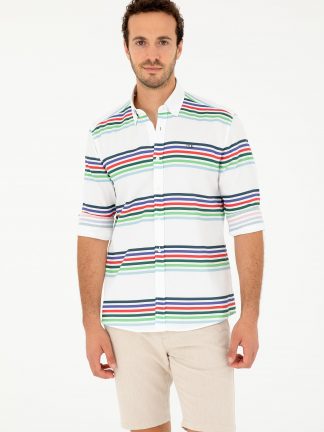 پیراهن مردانه سرمه ای یو اس پولو