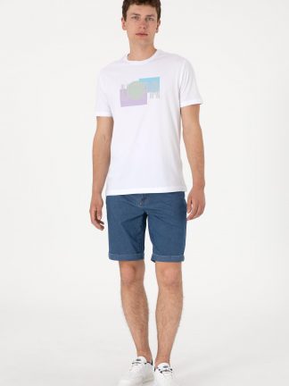 شلوارک مردانه آبی یو اس پولو