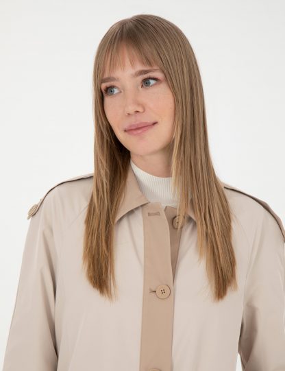 بارانی زنانه بژ پیرکاردین
