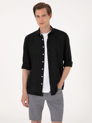 پیراهن مردانه مشکی پیرکاردین