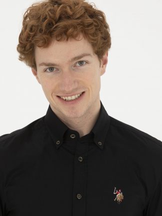 پیراهن مردانه مشکی یو اس پولو