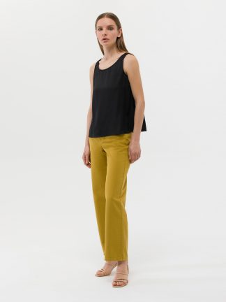 شلوار جین دمپا گشاد زنانه سبز پیرکاردین