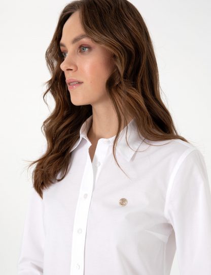 شومیز زنانه سفید پیرکاردین