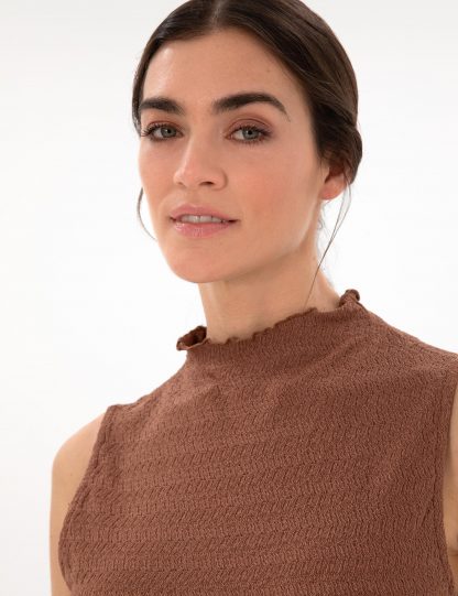 تیشرت زنانه قهوه ای پیرکاردین