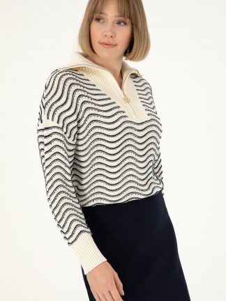 پلیور زنانه کرم یو اس پولو