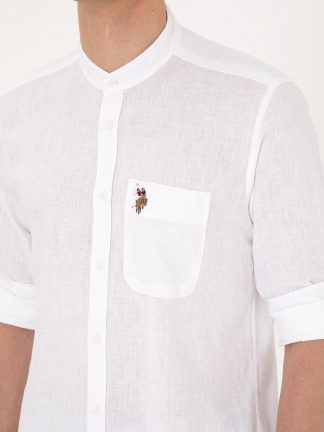 پیراهن مردانه سفید یو اس پولو