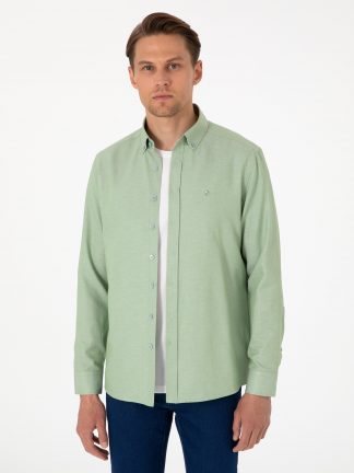 پیراهن مردانه سبز پیرکاردین