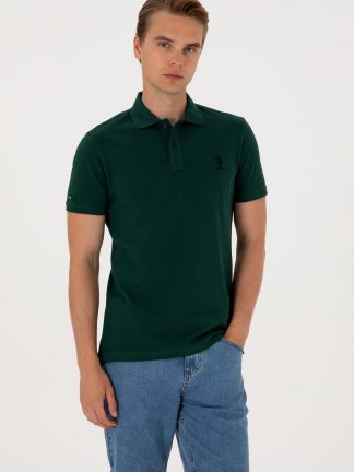 پولوشرت مردانه سبز تیره یو اس پولو