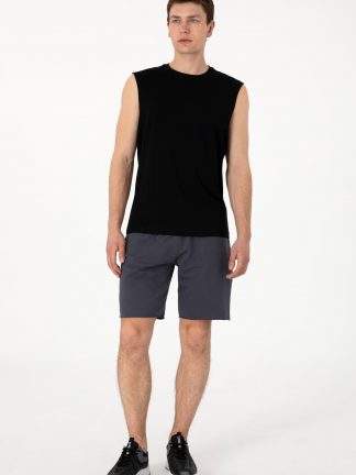 شلوارک مردانه خاکستری تیره یو اس پولو