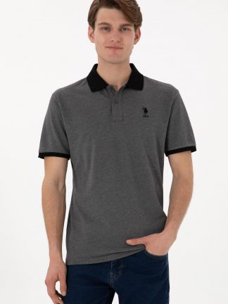 پولوشرت مردانه خاکستری تیره یو اس پولو