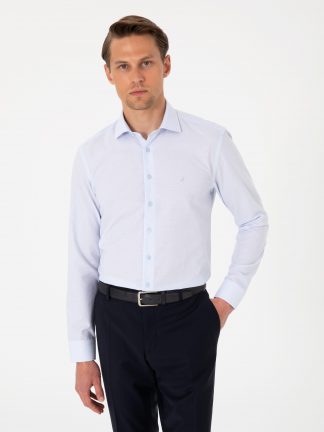 پیراهن مردانه آبی روشن پیرکاردین