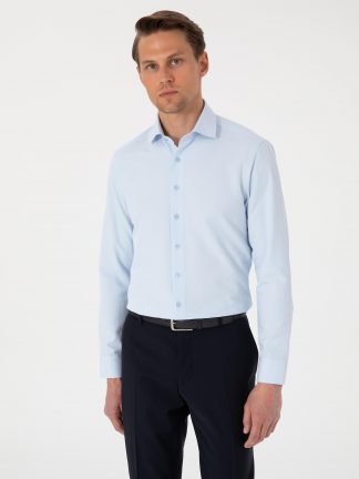 پیراهن مردانه آبی روشن پیرکاردین