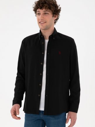 پیراهن مردانه مشکی یو اس پولو