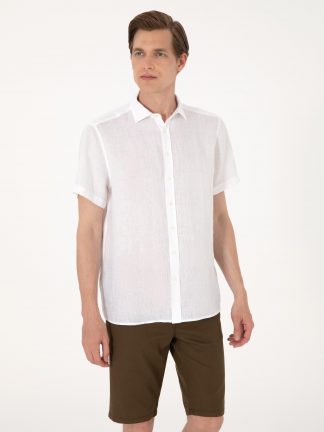 پیراهن مردانه سفید پیرکاردین