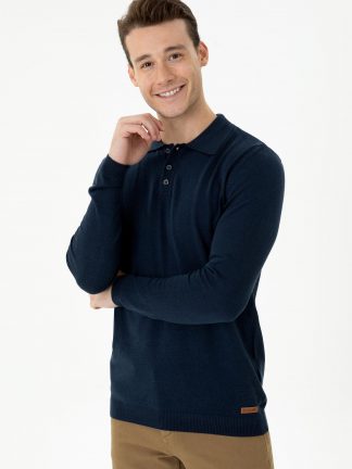 پلیور مردانه سرمه ای یو اس پولو