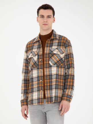 پیراهن مردانه قهوه ای روشن پیرکاردین