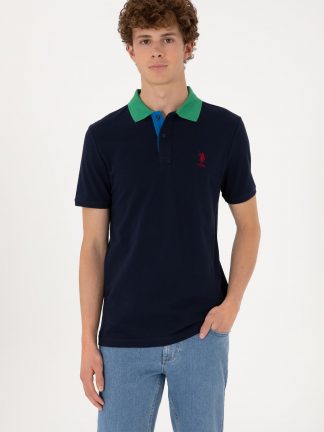 پولوشرت مردانه سرمه ای یو اس پولو