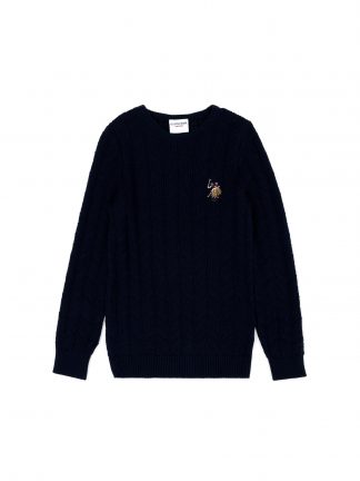 پلیور پسرانه سرمه ای یو اس پولو