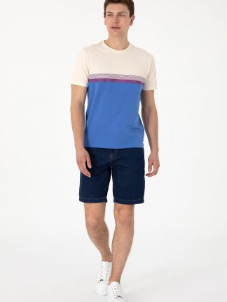 شلوارک مردانه آبی یو اس پولو