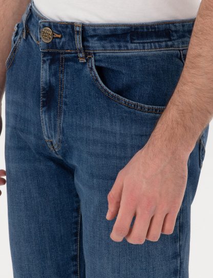 شلوار جین جذب مردانه آبی پیرکاردین