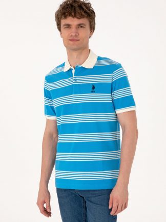 پولوشرت مردانه آبی فیروزه ای یو اس پولو
