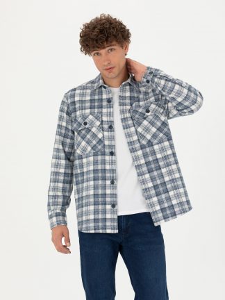 پیراهن مردانه آبی پیرکاردین