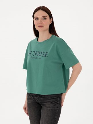 تیشرت زنانه سبز پیرکاردین