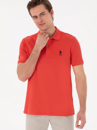 پولوشرت مردانه قرمز یو اس پولو