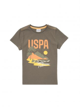 تی شرت پسرانه خاکی روشن یو اس پولو