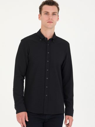 پیراهن مردانه مشکی پیرکاردین