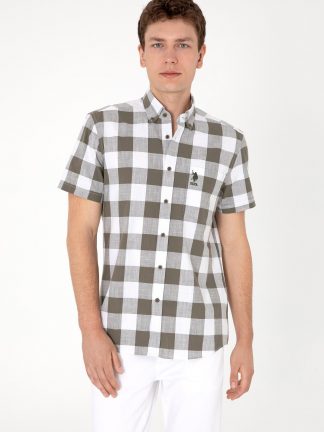 پیراهن آستین کوتاه مردانه راسویی یو اس پولو